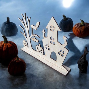 Natúr fa, talpas Halloween dekoráció, kastély - otthon & életmód - dekoráció - halloween - halloweeni dekoráció - Meska.hu