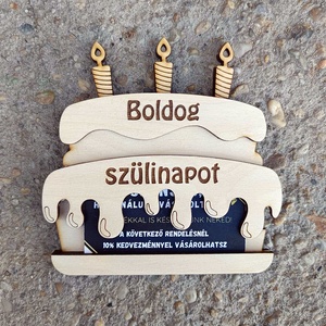  Ajándékkártya tartó szülinapra, Táska & Tok, Pénztárca & Más tok, Kártyatartó & Irattartó, Famegmunkálás, MESKA