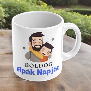 Apák napi bögre, apa és fia grafikával, Otthon & Életmód, Konyhafelszerelés, tálalás, Tálalás, Bögre & Csésze, Mindenmás, MESKA