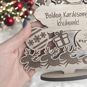 Egyedi karácsonyi dekoráció - hóember - karácsony - karácsonyi lakásdekoráció - ünnepi asztaldekoráció - Meska.hu