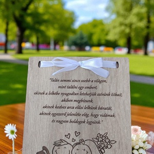 Esküvői pénzátadó tábla, egyedi gravírozással - autós - esküvő - emlék & ajándék - nászajándék - esküvői pénzátadó boríték, kártya - Meska.hu