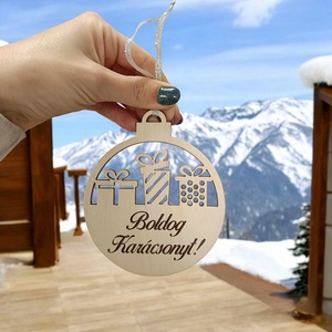 Fa karácsonyfadísz - ajándék - karácsony - karácsonyi lakásdekoráció - karácsonyfadíszek - Meska.hu