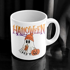 Halloween bögre - szellem mintával, Otthon & Életmód, Konyhafelszerelés, tálalás, Tálalás, Bögre & Csésze, Mindenmás, MESKA