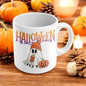Halloween bögre - szellem mintával - otthon & életmód - konyhafelszerelés, tálalás - tálalás - bögre & csésze - Meska.hu