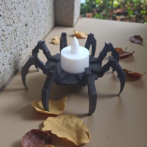 Halloween pók mécsestartó - LED mécsessel - Meska.hu