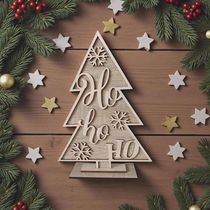 Ho-ho-ho karácsonyfa - karácsony - adventi díszek - adventi asztaldísz - Meska.hu