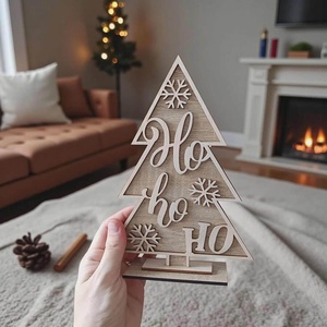 Ho-ho-ho karácsonyfa - karácsony - adventi díszek - adventi asztaldísz - Meska.hu