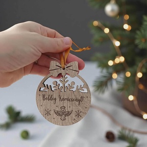 Gravírozott karácsonyfadísz - angyal - karácsony - karácsonyi lakásdekoráció - karácsonyfadíszek - Meska.hu