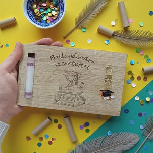 Ballagási pénzátadó kulcstartóval - otthon & életmód - papír, írószer - ajándékozás kellékei - pénzátadó képkeret - Meska.hu