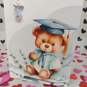 Szerencsehozó angyalka ajándékkártyával - ballagásra - macis - táska & tok - kulcstartó & táskadísz - kulcstartó - Meska.hu