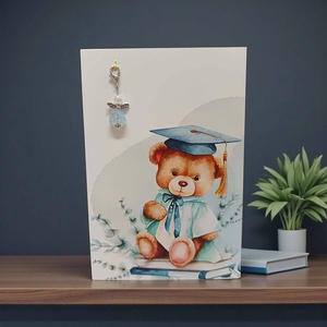 Szerencsehozó angyalka ajándékkártyával - ballagásra - macis, Táska & Tok, Kulcstartó & Táskadísz, Kulcstartó, Fotó, grafika, rajz, illusztráció, MESKA