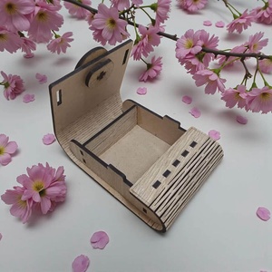 Fa pénztartó doboz ballagásra - otthon & életmód - papír, írószer - ajándékozás kellékei - pénzátadó doboz - Meska.hu