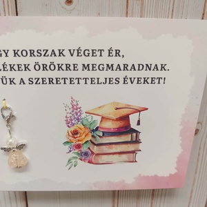 Szerencsehozó angyalka ajándékkártyával - ballagásra - idézettel - táska & tok - kulcstartó & táskadísz - kulcstartó - Meska.hu