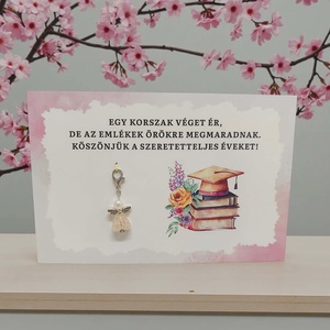Szerencsehozó angyalka ajándékkártyával - ballagásra - idézettel, Táska & Tok, Kulcstartó & Táskadísz, Kulcstartó, Fotó, grafika, rajz, illusztráció, MESKA