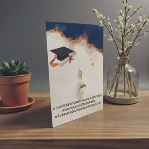 Szerencsehozó angyalka ajándékkártyával - ballagásra - kalap - táska & tok - kulcstartó & táskadísz - kulcstartó - Meska.hu