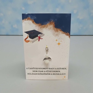 Szerencsehozó angyalka ajándékkártyával - ballagásra - kalap - táska & tok - kulcstartó & táskadísz - kulcstartó - Meska.hu