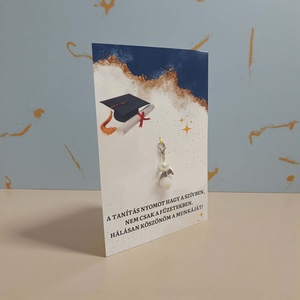 Szerencsehozó angyalka ajándékkártyával - ballagásra - kalap - táska & tok - kulcstartó & táskadísz - kulcstartó - Meska.hu