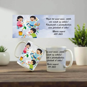 Ballagási bögre óvónéninek, dadusnak - egyedi szöveggel 2 - otthon & életmód - konyhafelszerelés, tálalás - tálalás - bögre & csésze - Meska.hu