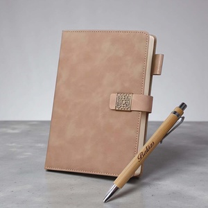 Műbőr jegyzetfüzet - gravírozott bambusz tollal - Meska.hu