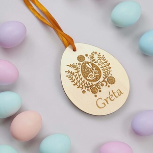 Neves gravírozott húsvéti tojás - ünnepi díszek, dekorációk - húsvéti díszek és dekorációk - húsvéti tojásfadíszek - Meska.hu