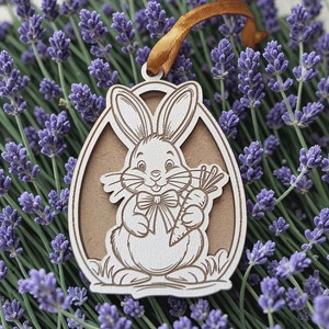 Gravírozott húsvéti nyuszi dekoráció - Meska.hu