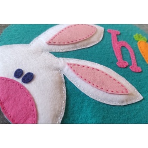 Húsvéti nyuszi ajtódísz - kék - otthon & életmód - dekoráció - ajtó- és ablak dekoráció - ajtótábla - Meska.hu