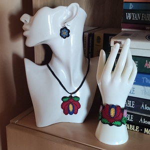 Kalocsai mintás ékszerszett - ékszer - ékszerszett - Meska.hu