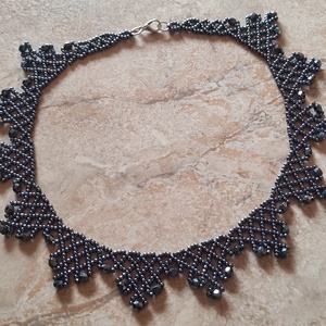 Hematit gyöngygallér - ékszer - nyaklánc - nyakpánt, gallér - Meska.hu