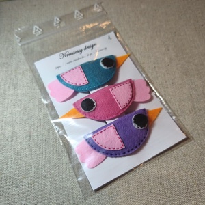 Csitt-csatt hajcsat - madarak (3 db) (1) - ruha & divat - hajdísz & hajcsat - hajdísz - Meska.hu