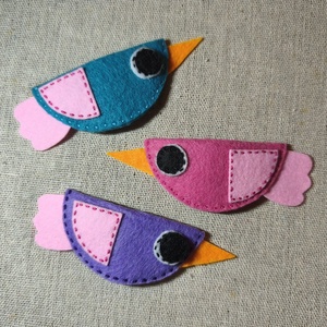 Csitt-csatt hajcsat - madarak (3 db) (1), Ruha & Divat, Hajdísz & Hajcsat, Hajdísz, Varrás, MESKA