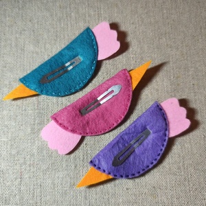 Csitt-csatt hajcsat - madarak (3 db) (1) - ruha & divat - hajdísz & hajcsat - hajdísz - Meska.hu