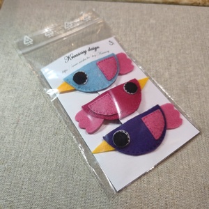 Csitt-csatt hajcsat - madarak (3 db) (3) - ruha & divat - hajdísz & hajcsat - hajdísz - Meska.hu