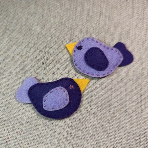 Csitt-csatt hajcsat - mini madarak (2 db) (4), Ruha & Divat, Hajdísz & Hajcsat, Hajdísz, Varrás, MESKA