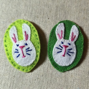 Csitt-csatt hajcsat - nyuszik (2 db) (7), Ruha & Divat, Hajdísz & Hajcsat, Hajdísz, Varrás, MESKA