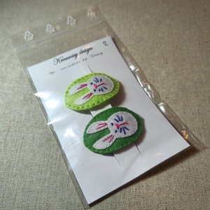 Csitt-csatt hajcsat - nyuszik (2 db) (7) - ruha & divat - hajdísz & hajcsat - hajdísz - Meska.hu