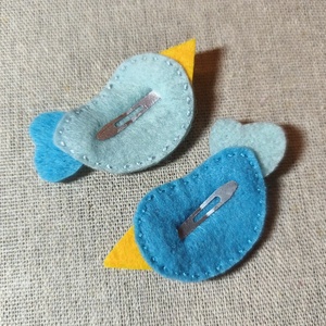 Csitt-csatt hajcsat - mini madarak (2 db) (9) - ruha & divat - hajdísz & hajcsat - hajdísz - Meska.hu