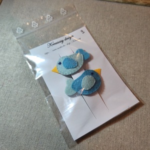 Csitt-csatt hajcsat - mini madarak (2 db) (9) - ruha & divat - hajdísz & hajcsat - hajdísz - Meska.hu