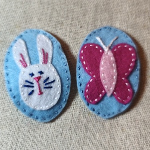 Csitt-csatt hajcsat - tavasz (2 db) (13), Ruha & Divat, Hajdísz & Hajcsat, Hajdísz, Varrás, MESKA