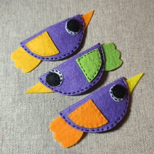 Csitt-csatt hajcsat - madarak (3 db) (5), Ruha & Divat, Hajdísz & Hajcsat, Hajdísz, Varrás, MESKA