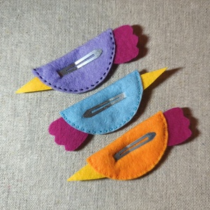 Csitt-csatt hajcsat - madarak (3 db) (15) - ruha & divat - hajdísz & hajcsat - hajdísz - Meska.hu