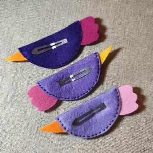 Csitt-csatt hajcsat - madarak (3 db) (16) - ruha & divat - hajdísz & hajcsat - hajdísz - Meska.hu