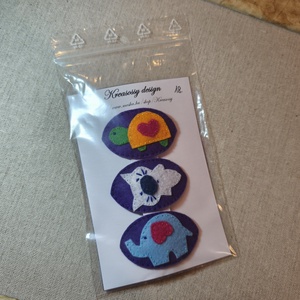 Csitt-csatt hajcsat - állatok (3 db) (18) - ruha & divat - hajdísz & hajcsat - hajdísz - Meska.hu