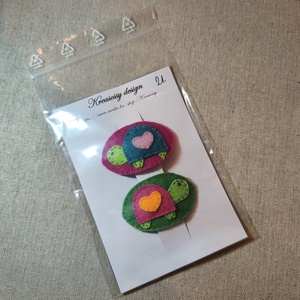 Csitt-csatt hajcsat - tekik (2 db) (21) - ruha & divat - hajdísz & hajcsat - hajdísz - Meska.hu