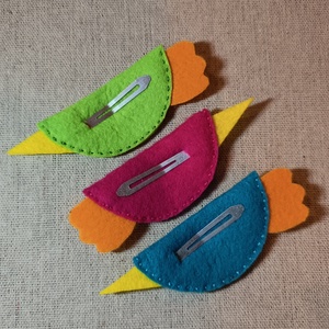 Csitt-csatt hajcsat - madarak (3 db) (23) - ruha & divat - hajdísz & hajcsat - hajdísz - Meska.hu