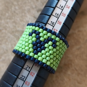 Horoszkópos peyote gyűrű - kos (108), Ékszer, Gyűrű, Gyöngyös gyűrű, Gyöngyfűzés, gyöngyhímzés, MESKA