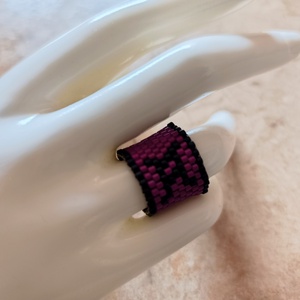 Horoszkópos peyote gyűrű - ikrek (111) - ékszer - gyűrű - gyöngyös gyűrű - Meska.hu