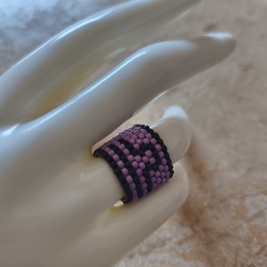 Horoszkópos peyote gyűrű - mérleg (112) - ékszer - gyűrű - gyöngyös gyűrű - Meska.hu