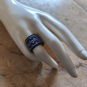 Horoszkópos peyote gyűrű - vízöntő (113) - ékszer - gyűrű - gyöngyös gyűrű - Meska.hu