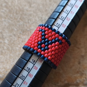 Horoszkópos peyote gyűrű - bika (117), Ékszer, Gyűrű, Gyöngyös gyűrű, Gyöngyfűzés, gyöngyhímzés, MESKA