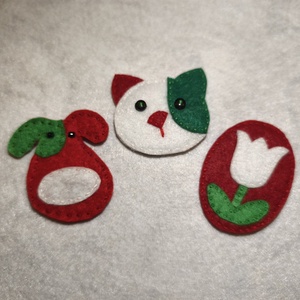 Trikolor kutyus kitűző (65) - ékszer - kitűző és bross - Meska.hu